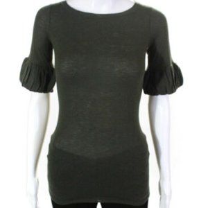 Lela Rose Olive Green Light Sweater